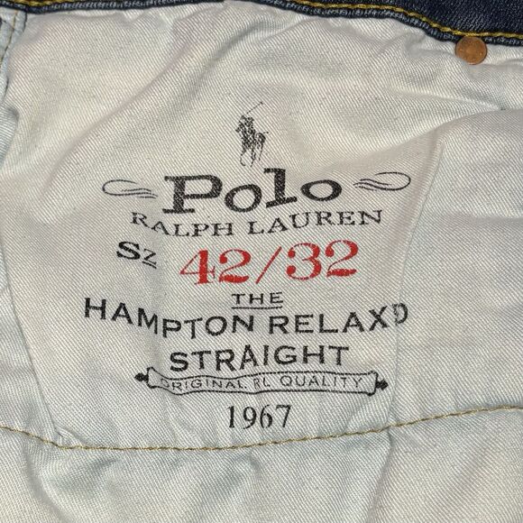 Polo Ralph Lauren Hampton Relaxed Straight Denim Jeans Men's Size 42B X 32 - Picture 7 of 13
